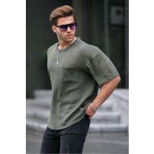 Madmext 6180 Yeşil Oversize Erkek T-shirt
