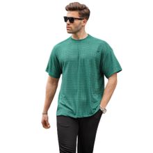 Madmext 6191 Yeşil Oversize Bisiklet Yaka Erkek T-shirt