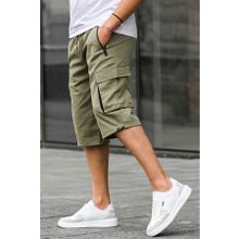 Madmext 6332 Mint Yeşili Kargo Cep Erkek Gabardin Kapri Şort