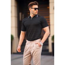 Madmext 6894 Siyah Polo Yaka Erkek T-shirt