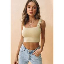 Madmext MG1010 Mad Girls Bej Crop
