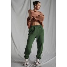 Madmext MG1235 72295 Kadın Haki Beli Lastikli Oversize Eşofman Altı