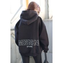 Madmext MG1287 Kadın Mad Girls Siyah Baskılı Oversize Sweatshirt