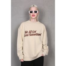 Madmext MG1901 Bej Kadın Sweatshirt