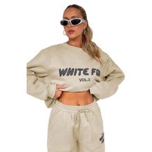 Madmext MG1904 Bej Kadın Sweatshirt