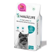 Magiclife 20 lt İnce Tane Pudra Kokulu Beyaz Bentonit Kedi Kumu