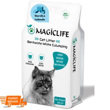 Magiclife 20 lt İnce Taneli Sabun Kokulu Doğal Beyaz Bentonit Emici Kedi Kumu