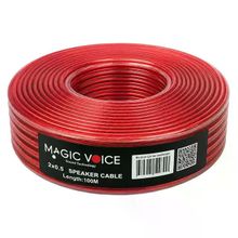Magicvoice Mv-29553 2X0.50 mm Siyah Şeffaf Kırmızı Çizgili 100 mt Cca Hoparlör Kablosu