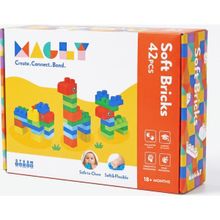 Magly Soft Bricks Yumuşak 42 Parça Renkli Yapı Blokları