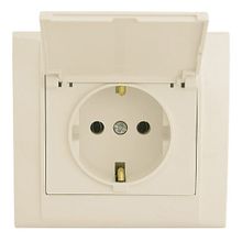 Makel Defne Kapaklı Krem Priz Çerçevesi