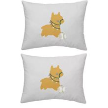 Makiteks Lama Gri 2 Adet 50x70 cm %100 Pamuk Çocuk Yastık Kılıfı