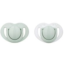Mamajoo 12 Ay + Sterilizasyon & Saklama Kutulu Silikon Ortodontik İkili Emzik Powder Green
