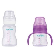 Mamajoo 150 ml Kulplu Eğitici Bardak ve Silver Mor 250 ml Biberon