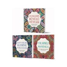 Mandala Büyükler İçin Boyama Seti - 3 Kitap Takım - Arkadya Yayınları