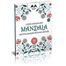 Mandala Çiçek Desenleri Büyükler Için Boyama Kitabı - Akıllı Adam Yayınları