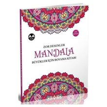 Mandala Zor Desenler Büyükler İçin Boyama Kitabı - Akıllı Adam