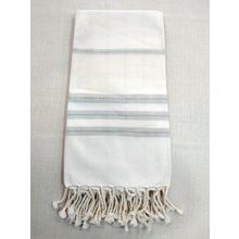 Mandaş 80x200 cm Krem Vizon Pamuklu El Dokuma Peştemal