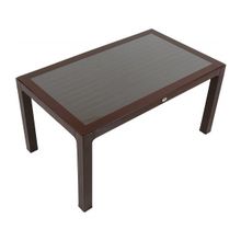 Mandella 90x150 cm Wood Camlı Kahverengi Masa