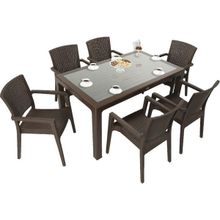 Mandella Elit 90x150 cm Kahverengi Camlı Masa