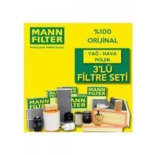 Mann Filter Ford C-Max 1.6 TDCI 2011-2015 3'lü Filtre Bakım Seti