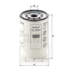 Mann PL270/7X Yakıt Filtresi