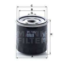Mann W7032 Yağ Filtresi