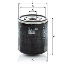 Mann W7043 Yağ Filtresi