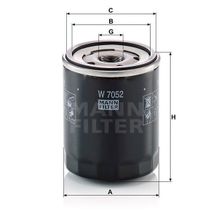 Mann W7052 Yağ Filtresi