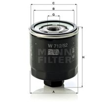 Mann W712/52 Yağ Filtresi