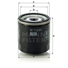 Mann W712/83 Yağ Filtresi