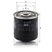 Mann W920/8 Yağ Filtresi