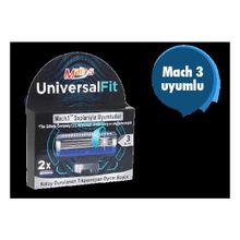 Mans Universalfit 3 Bıçaklı Sistem Tıraş Bıçağı Yedeği - Bantlı ve Kolay Durulanan Seramik Kaplı Bıçaklar - 1