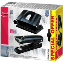 Maped Essentials Set Metal Zımba Makinası + 20/25 Sayfa Kapasiteli Delgeç