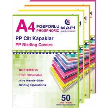 Mapi 550 mic A4 50'lı Fosforlu Turuncu Opak Pvc Cilt Kapağı