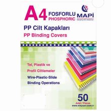 Mapi A4 450 mic 50'li Beyaz Kum Desen Opak Cilt Kapağı