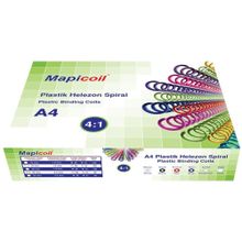 Mapicoil 4:1 20 mm Şeffaf 100 Adet 48 Lop Plastik Helezon Spiral