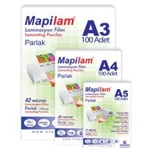Mapilam 125 Micron Parlak 85x115 mm Laminasyon Filmi