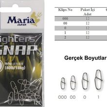 Maria Fighter 12 Adet Snap Maket Balık Klipsi