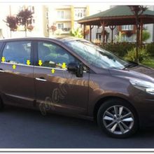 Markadan Renault Scenic 3 2009 Sonrası 4 Parça Paslanmaz Çelik Cam Çıtası