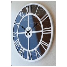 Markakanvas MKS986MTL Mermer Desenli Metal Duvar Saati