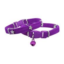 Markapet Yıldızlı 20-32 cm Mor Kadife Kedi Boyun Tasması