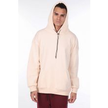 Markapia Kanguru Cepli Ekru Erkek Kapüşonlu Sweatshirt