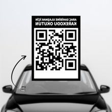 MarkEntegra Qr Kodlu Akıllı Araç Etiketi - Içten Yapıştırmalı Cam Etiket - 41 Delft Blue
