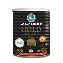 Marmara Birlik Gold Az Tuzlu Salamura 201-230 KB XL Siyah Zeytin Teneke 400 G