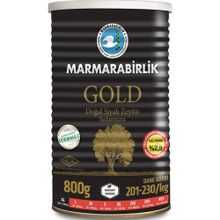 Marmara Birlik Xl Gold Salamura Siyah Zeytin 201-230 800 Gr Teneke