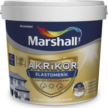 Marshall Akrikor Elastomerik 15 lt Beyaz Dış Cephe Boyası