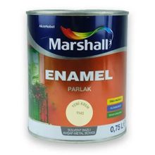 Marshall Enamel Krem 0.75 lt Solvent Bazlı Parlak Ahşap Metal Boyası