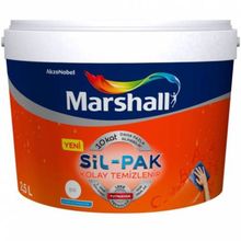 Marshall Kum Beji 7.5 lt Sil Pak Silikonlu Tam Silinebilir Iç Cephe Duvar Boyası