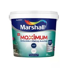 Marshall Maximum Mat Silikonlu Silinebilir 7.5 lt İç Cephe Boyası