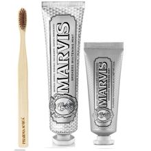 Marvis 85+25 ml Smokers Whitening Mint Nane Aromalı Beyazlatma Doğal Diş Macunu + Pharma Acqua Bambu Diş Fırçası